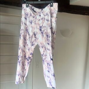 Old Navy Kids Tie-Dye Leggings - Pink and Purple with pockets